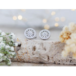 Srebrne kolczyki okrągłe z cyrkoniami