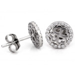 Srebrne kolczyki z koniczynką