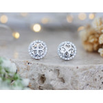 Srebrne kolczyki z koniczynką