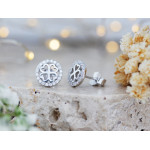 Srebrne kolczyki z koniczynką
