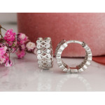 Srebrne kolczyki małe kółka z cyrkoniami