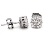 Srebrne kolczyki z cyrkoniami