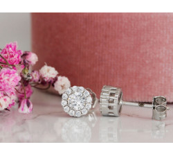 Srebrne kolczyki z cyrkoniami