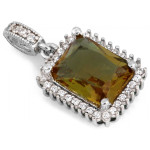 Komplet srebrny prostokątna markiza z zultanitem i cyrkoniami