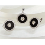 Srebrny komplet z cyrkoniami