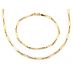 Złoty komplet naszyjnik bransoletka 585