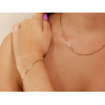 Złoty komplet naszyjnik bransoletka 585