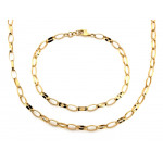 Złoty naszyjnik i bransoletka ankier