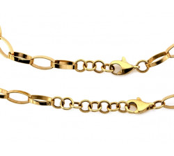 Złoty naszyjnik i bransoletka ankier