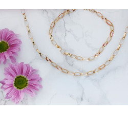 Złoty naszyjnik i bransoletka ankier