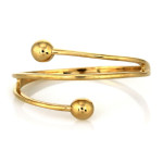 Złoty pierścionek z kuleczkami