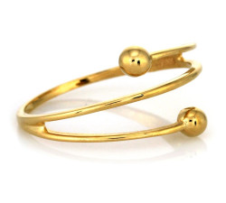 Złoty pierścionek z kuleczkami