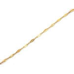 Złota bransoletka elementowa 19cm, diamentowana