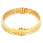 Złota bransoletka bangle, grecki wzór