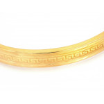 Złota bransoletka bangle, grecki wzór