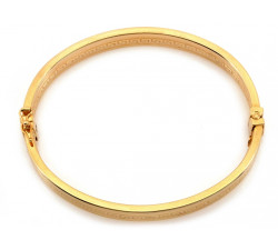 Złota bransoletka bangle, grecki wzór