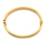 Złota bransoletka bangle, grecki wzór