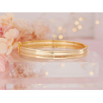 Złota bransoletka bangle, grecki wzór