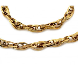 Złoty komplet naszyjnik i bransoletka z ogniw