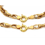 Złoty komplet naszyjnik i bransoletka z ogniw