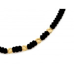 Złota bransoletka 585/14k na sznurku, elegancka