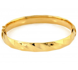 Złota bransoletka Bangle sztywna