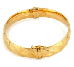 Złota bransoletka Bangle sztywna