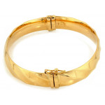 Złota bransoletka Bangle sztywna