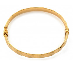 Złota bransoletka Bangle sztywna