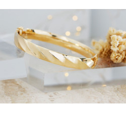 Złota bransoletka Bangle sztywna