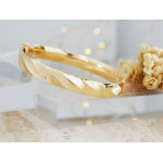 Złota bransoletka Bangle sztywna