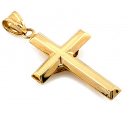 Złota przywieszka 14k - Krzyżyk na łańcuszek