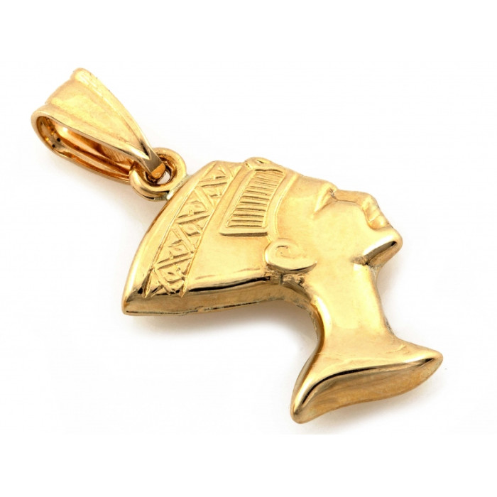 Złota zawieszka Nefretete na prezent