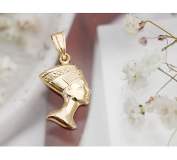 Złota zawieszka Nefretete na prezent