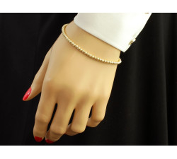 Złota bransoletka z kuleczkami 585/14k