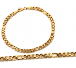 Złota bransoletka z ruchomych elementów