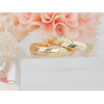 Złote kolczyki koła w jodełkę 375/9k