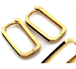 Złote kolczyki z emalią 585