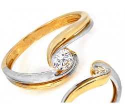 Złoty pierścionek 7.6mm, próba 585/14k, elegancki design