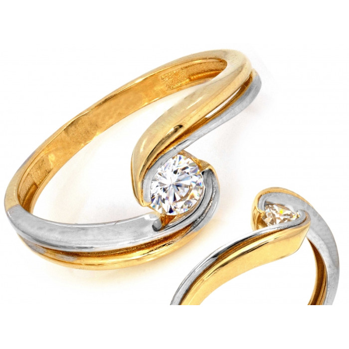 Złoty pierścionek 7.6mm, próba 585/14k, elegancki design