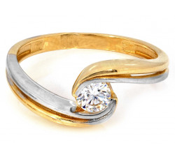 Złoty pierścionek 7.6mm, próba 585/14k, elegancki design