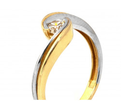 Złoty pierścionek 7.6mm, próba 585/14k, elegancki design