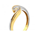 Złoty pierścionek 7.6mm, próba 585/14k, elegancki design
