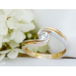 Złoty pierścionek 7.6mm, próba 585/14k, elegancki design