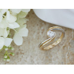 Złoty pierścionek 7.6mm, próba 585/14k, elegancki design