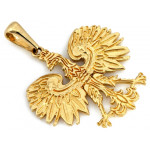 Złota zawieszka orzeł w koronie 585