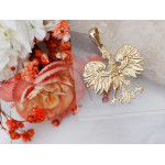 Złota zawieszka orzeł w koronie 585