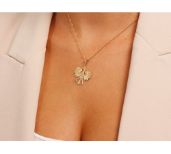 Złota zawieszka orzeł w koronie 585