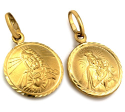 Złota przywieszka z medalionem