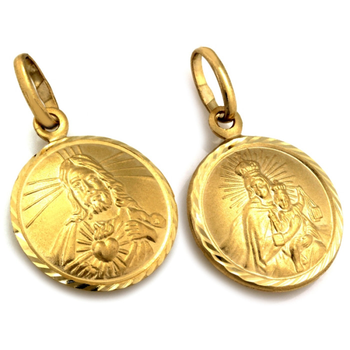 Złota przywieszka z medalionem